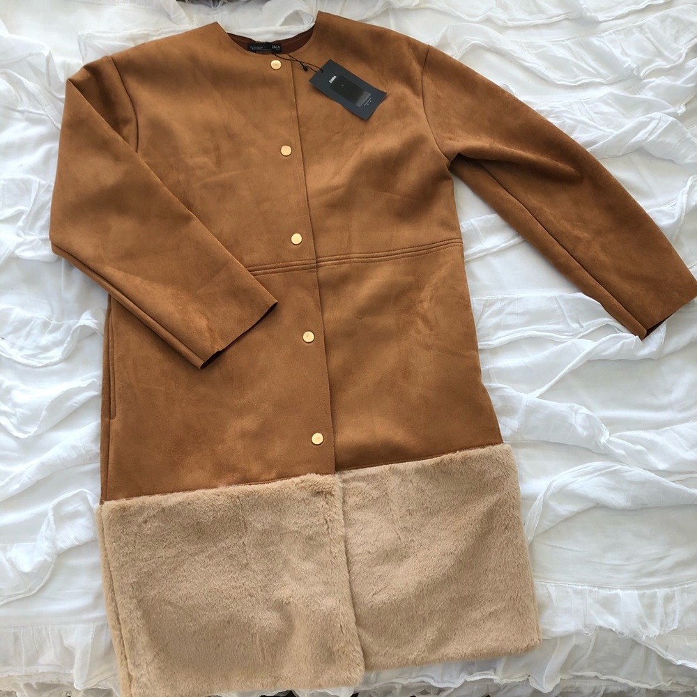 Zara faux suede jacket